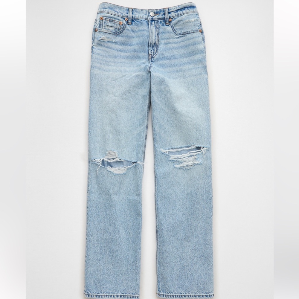 AE  Strigid ripped high waisted stovepipe jeans
